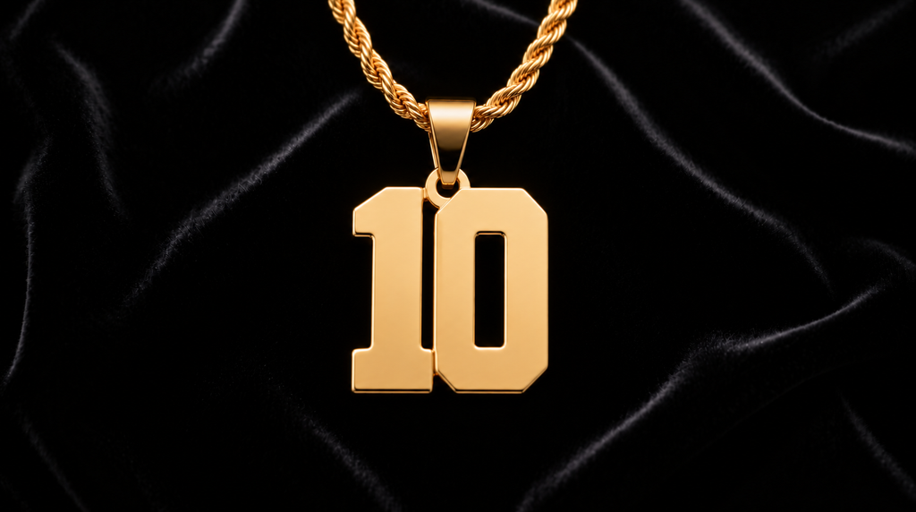 NUMBER PENDANT GOLD