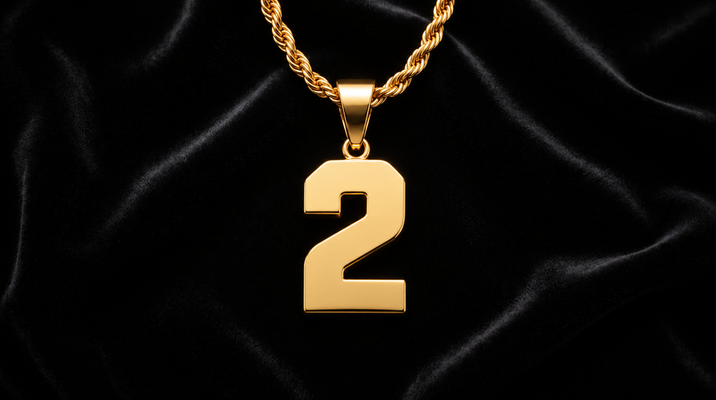 NUMBER PENDANT GOLD