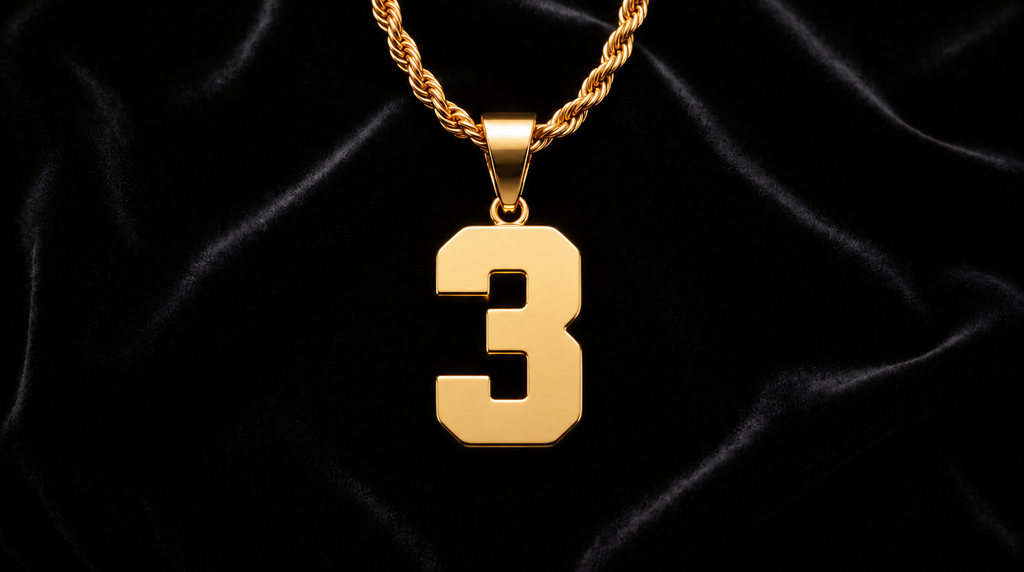 NUMBER PENDANT GOLD