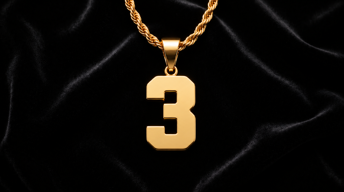 NUMBER PENDANT GOLD