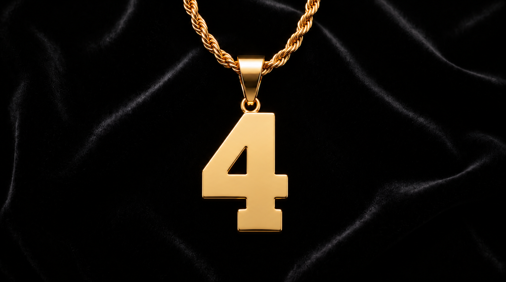 NUMBER PENDANT GOLD