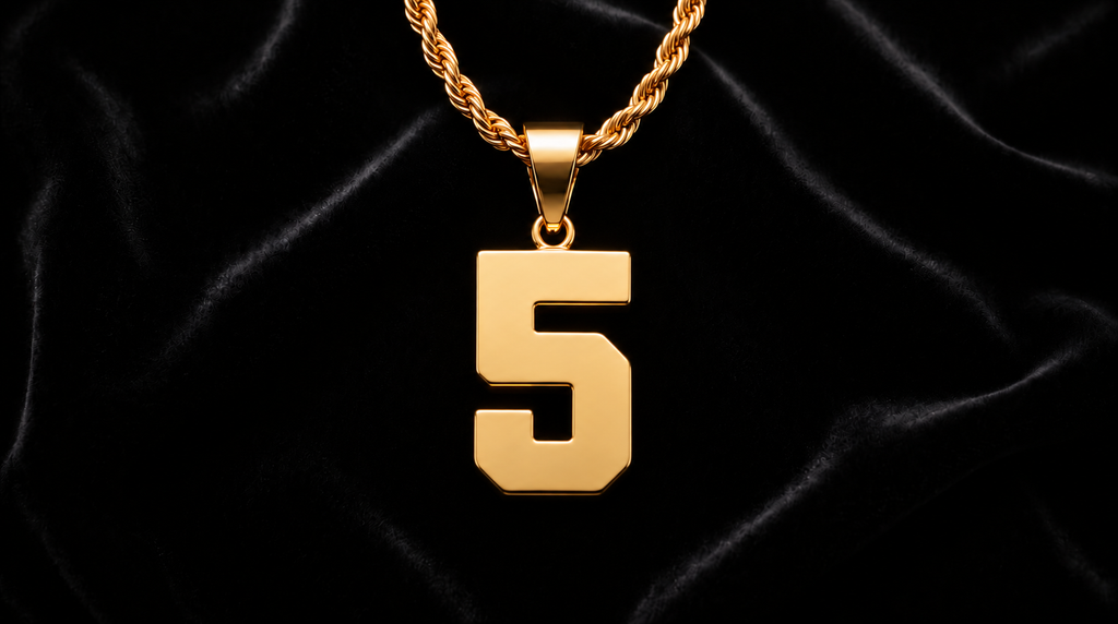 NUMBER PENDANT GOLD