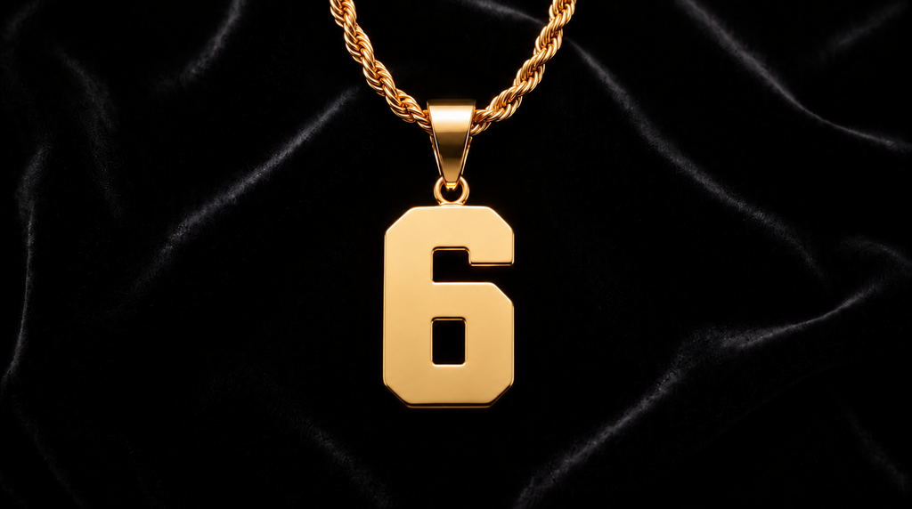 NUMBER PENDANT GOLD