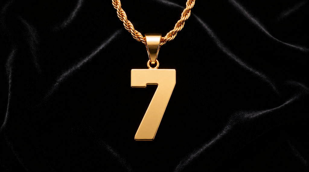 NUMBER PENDANT GOLD
