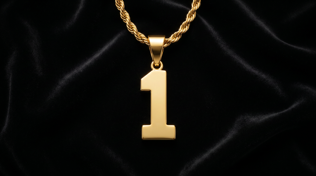 NUMBER PENDANT GOLD