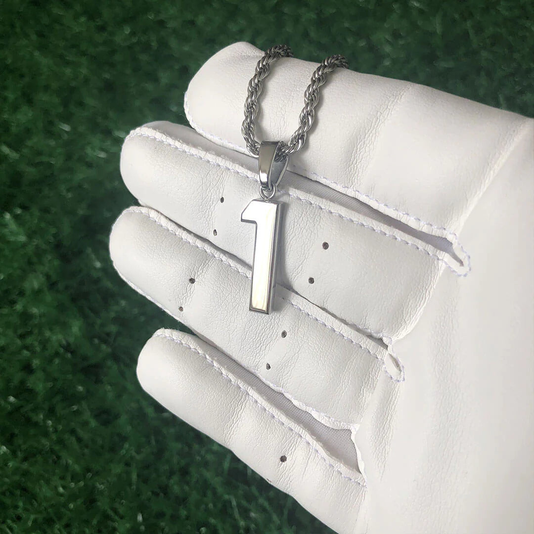NUMBER PENDANT SILVER
