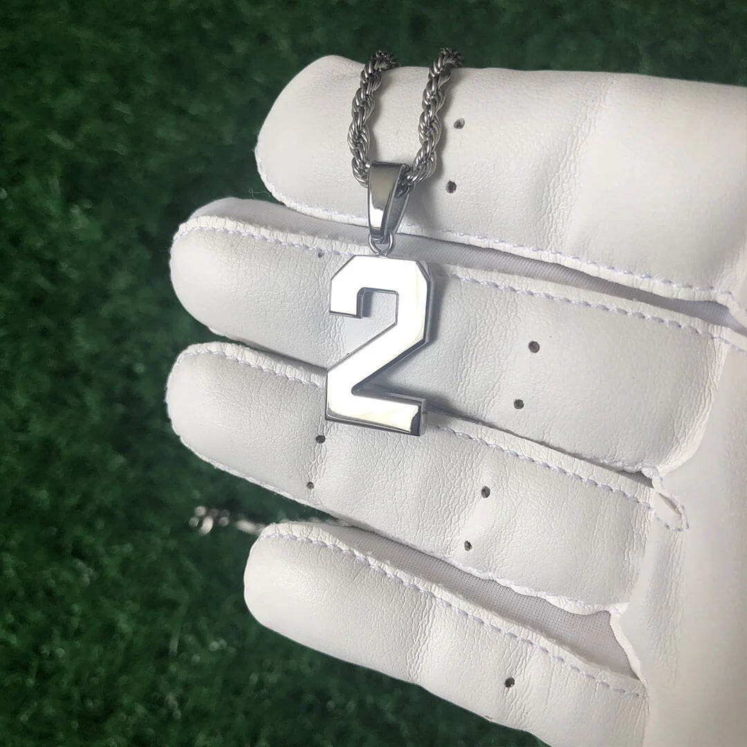 NUMBER PENDANT SILVER