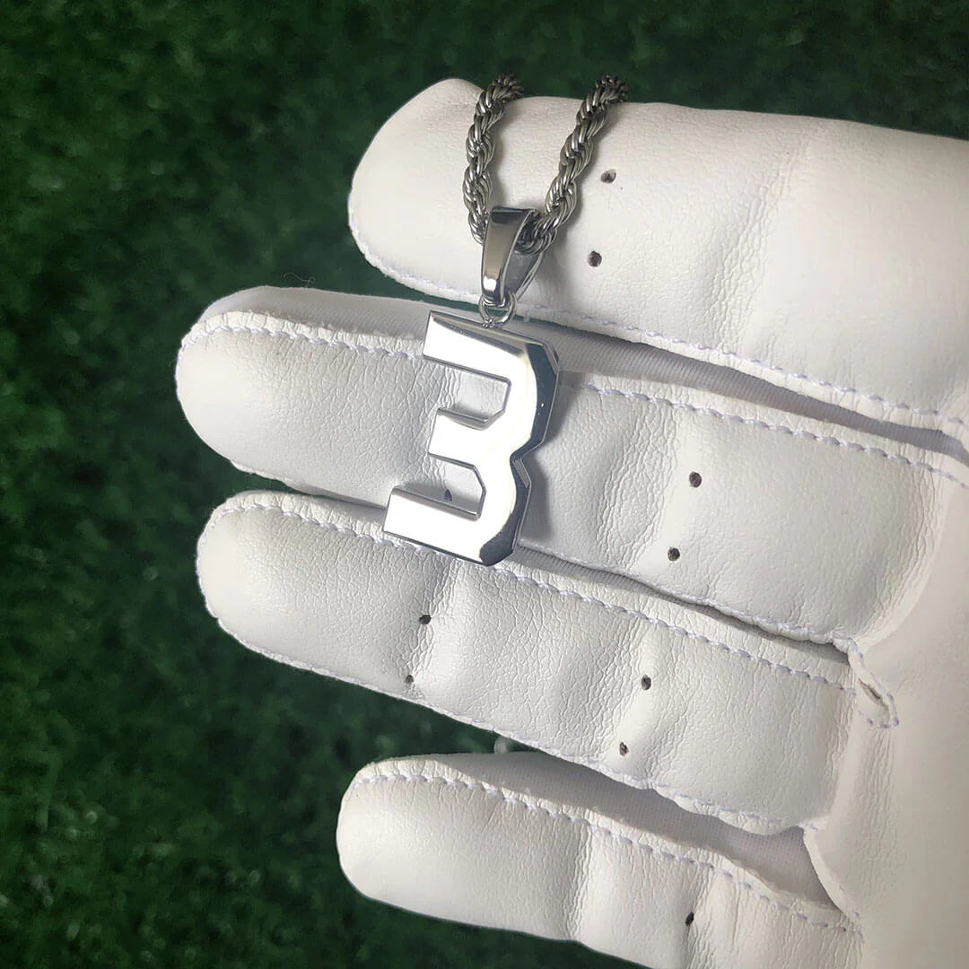 NUMBER PENDANT SILVER