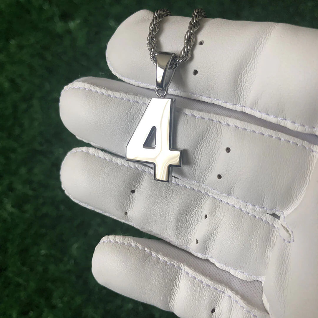 NUMBER PENDANT SILVER