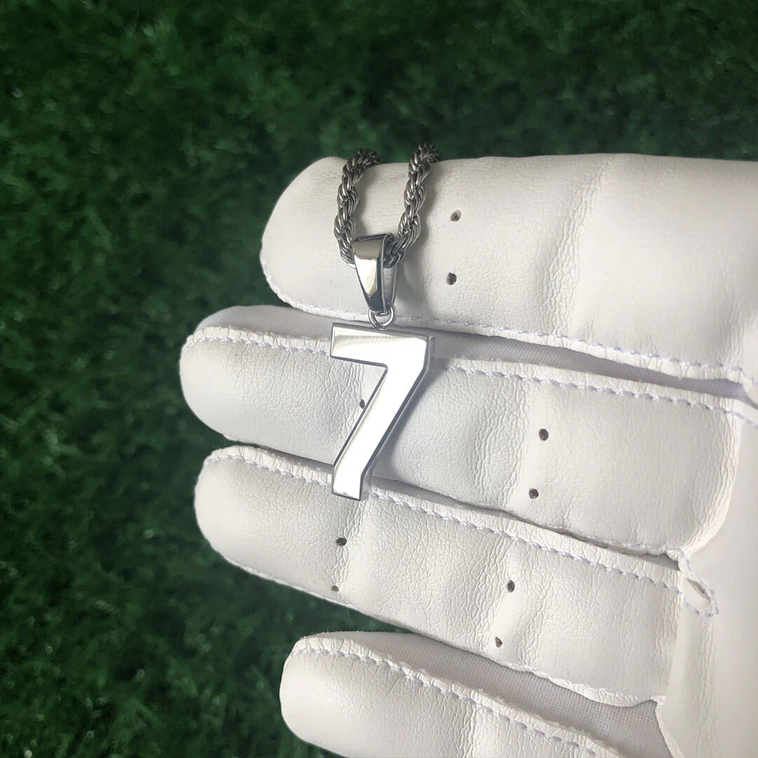 NUMBER PENDANT SILVER