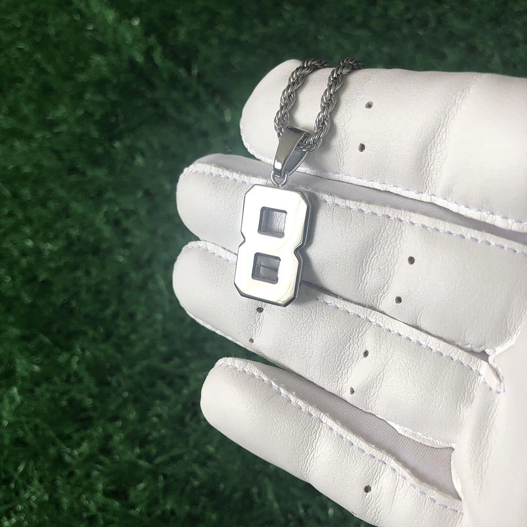 NUMBER PENDANT SILVER