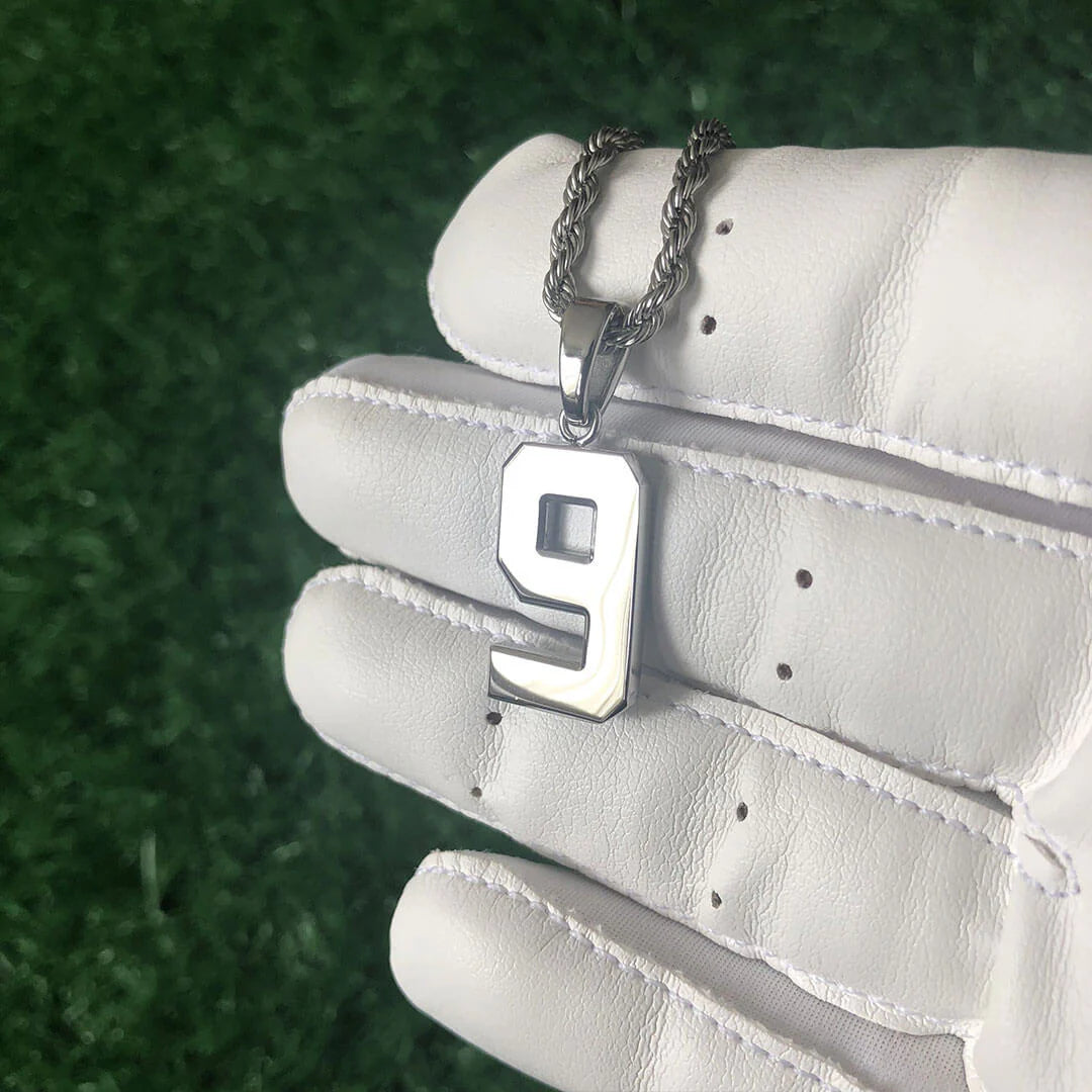 NUMBER PENDANT SILVER