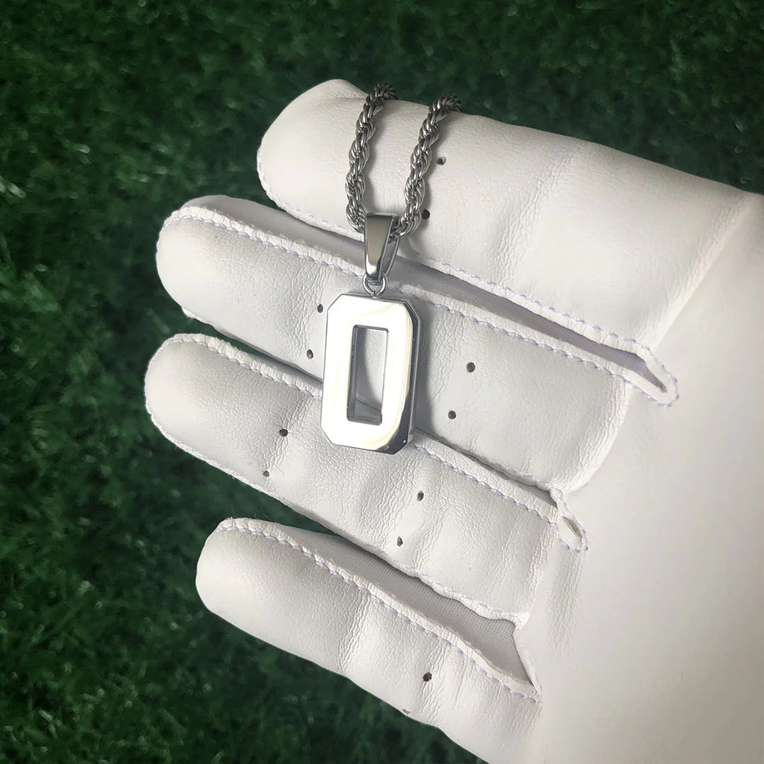 NUMBER PENDANT SILVER